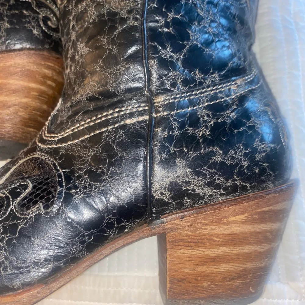 Corral Vintage Leather Lizard Inlay Western Boot, Size 6.5M - Picture 4 of 14